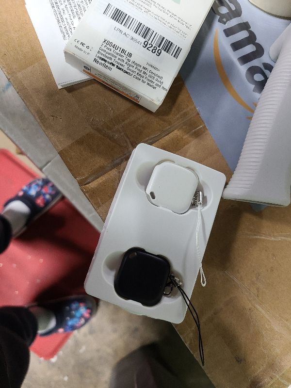 Photo 1 of 2 Packs Air Tracker Tags Compatible with Apple Find My (iOS Only), Bluetooth Tracker, Smart Keys Finder and Item Locator with Waterproof Case for Wallet Luggage Backpack