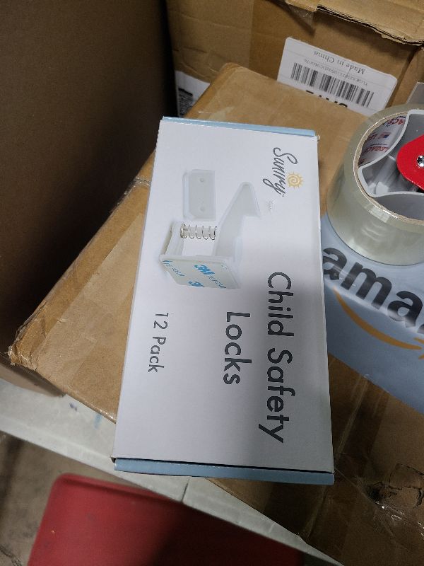 Photo 1 of 12 Pack Cabinet Locks Child Safety | Baby Safety Cabinet Locks NO Drilling 3M Adhesive Baby Proof Drawer Lock Child proofing cabinets latches for Kids Latch for Drawers & Door Child Safety Locks