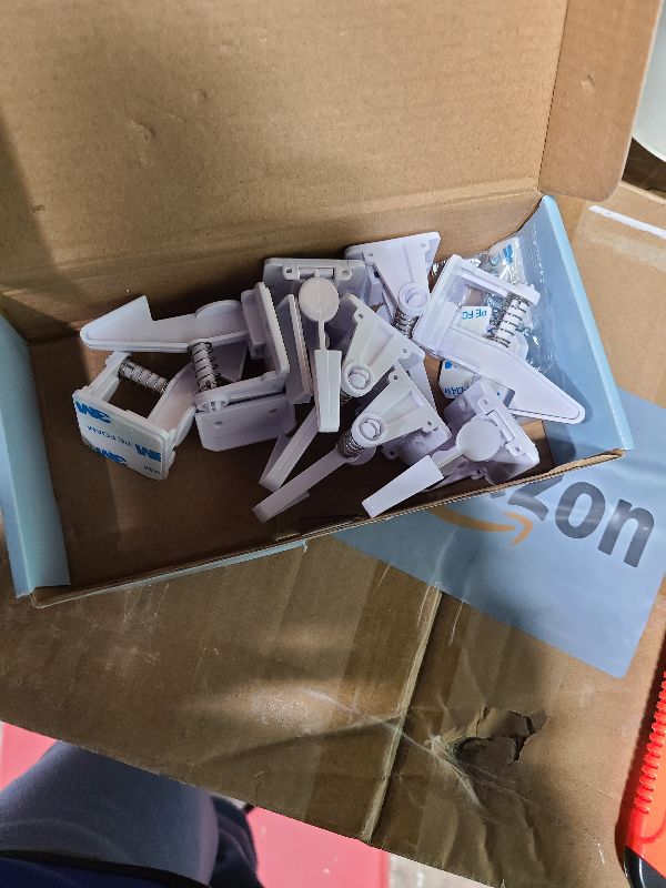 Photo 1 of 12 Pack Cabinet Locks Child Safety | Baby Safety Cabinet Locks NO Drilling 3M Adhesive Baby Proof Drawer Lock Child proofing cabinets latches for Kids Latch for Drawers & Door Child Safety Locks