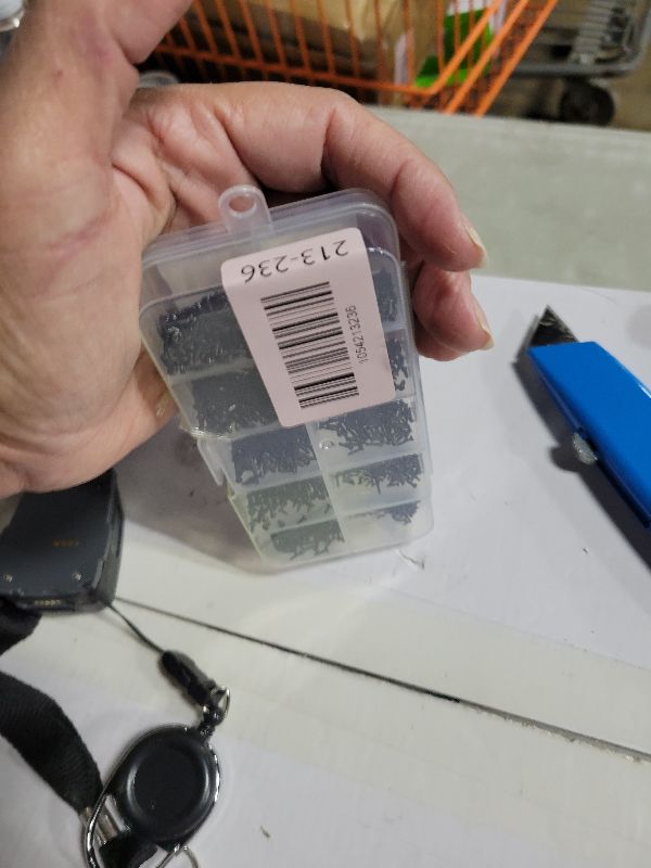 Photo 1 of 1000PCS Micro Self Tapping Screws Kit (M1/M1.2/M1.4/M1.7) - Phillips Round Head Carbon Steel Black Screws for Electronics & Woodworking