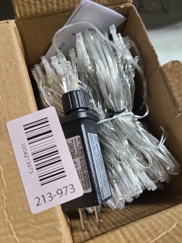 Photo 1 of 100ft White Christmas Lights Outdoor 300 LED String Lights Indoor Clear Wire Waterproof, 8 Modes Connectable Twinkle Fairy String Lights Plug in for Outside Room Bedroom Party Wedding Decorations