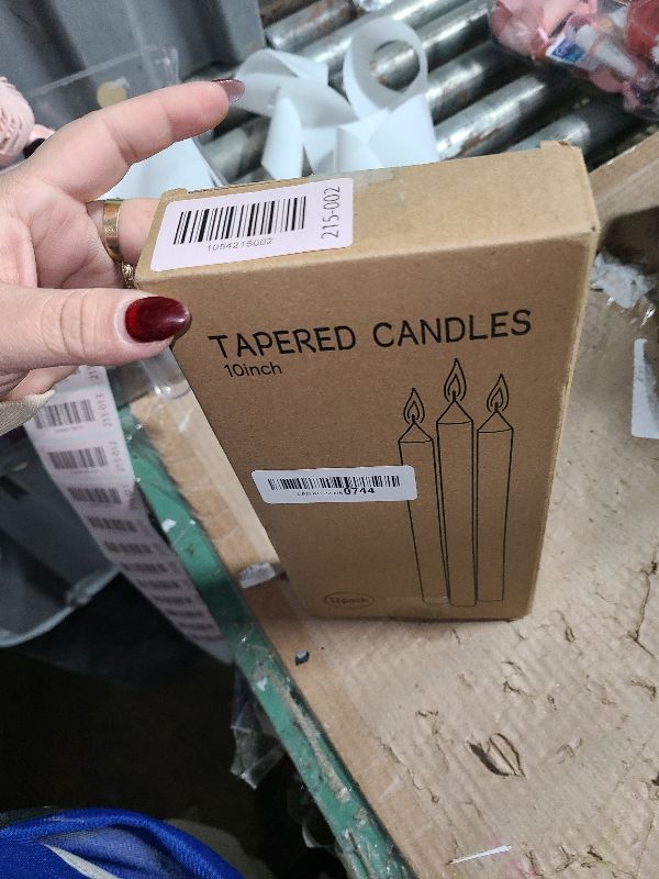 Photo 1 of 12 Pack Ivory Taper Candles 10 inch - Taper Candles Dripless, Smokeless, Unscented - 8 Hours Long Burning - Hand Poured Tall Candlesticks - Perfect for Home Decor, Weddings, and Special Occasions