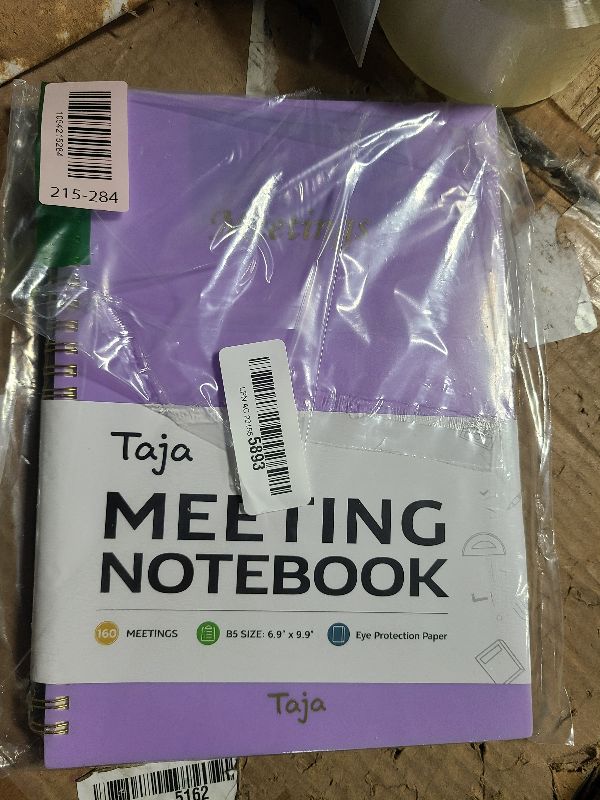 Photo 2 of Meeting Notebook for Work Organization - Work Planner Notebook with Action Items, Agenda Planner for Note Taking, 160 Pages (6.9" X 9.9") Project Organizer for Men & Women - Lavender