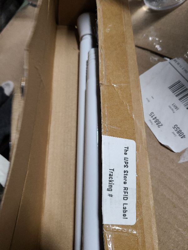 Photo 1 of 2 Pack White Tension Curtain Rod for Windows 28 to 48 Inch,7/8"Small Shower Curtain Rod for Bathroom,Pressure Spring Tension Curtain Rod No Drilling for Closet Doorway Kitchen