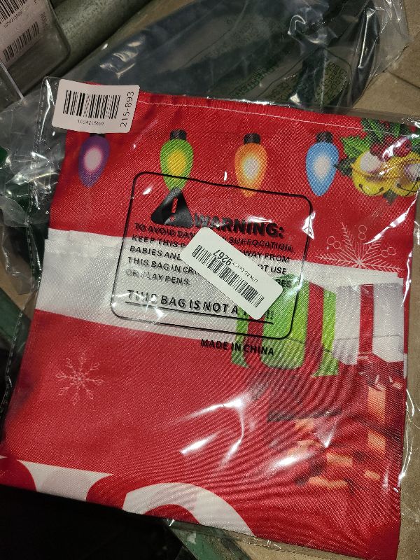 Photo 1 of 3 Pcs Christmas Decoration Outdoor Christmas Porch Sign Banner Xmas 6FT LED Garland with Bows Balls Ornament for Home Indoor Outdoor Xmas Decor Door Yard Garage Xmas Supplies