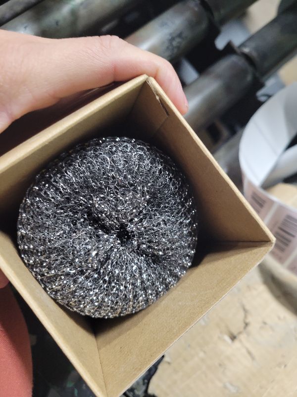 Photo 1 of **MSRP 9.59**5PCS Steel Wool Scrubber Wire Sponge Set, Barbecue Grill Cleaning Scrubber Pads, Stainless Steel Scrubber Replacement for Scouring Messes from Cast Iron, Pots, Pans, Grill, Stoves, Sink (5 Pads)