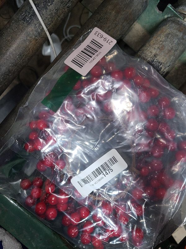 Photo 1 of 2 Pcs Christmas Candle Rings Wreaths Winter Red Berry Candle Rings Artificial Berries Candle Holder Mini Wreaths 3" Center for Xmas Holiday Home Kitchen Table Centerpiece (Christmas red)