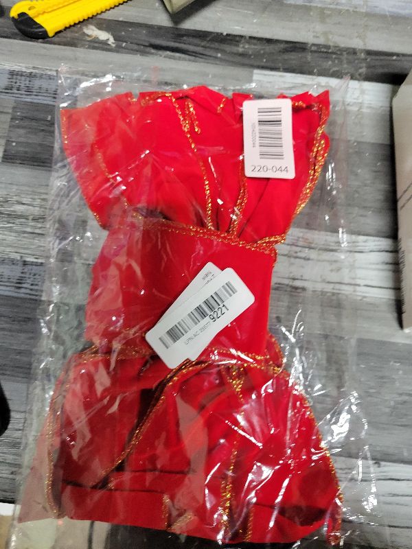 Photo 1 of 2 Pack Red Christmas Bows Outdoor Decorations,12”x20” Large Christmas Tree Topper Bow, Velvet Wreath Bow with Glitter Gold Edge for Xmas Home Front Door Decor