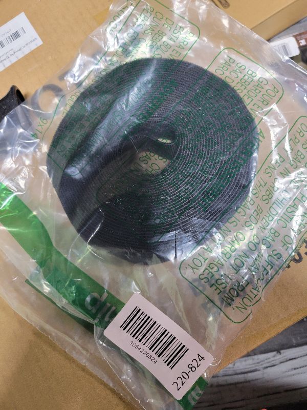 Photo 1 of 1in x 24ft | Hook and Loop Straps Heavy Duty | Double Sided Self-Gripping Strips | Reusable Multi-Purpose Wrap Roll for Home, Office, Data Center, and More