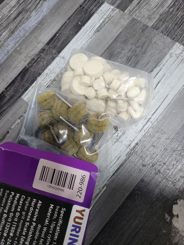 Photo 1 of 120 PCS Polishing Kit for Dremel, Abrasive Buffing Wheels for Rotary Tool Accessories with 1/8 Inch Shank, Polishing Bits for Metal Wood Watch Jewelry Brass