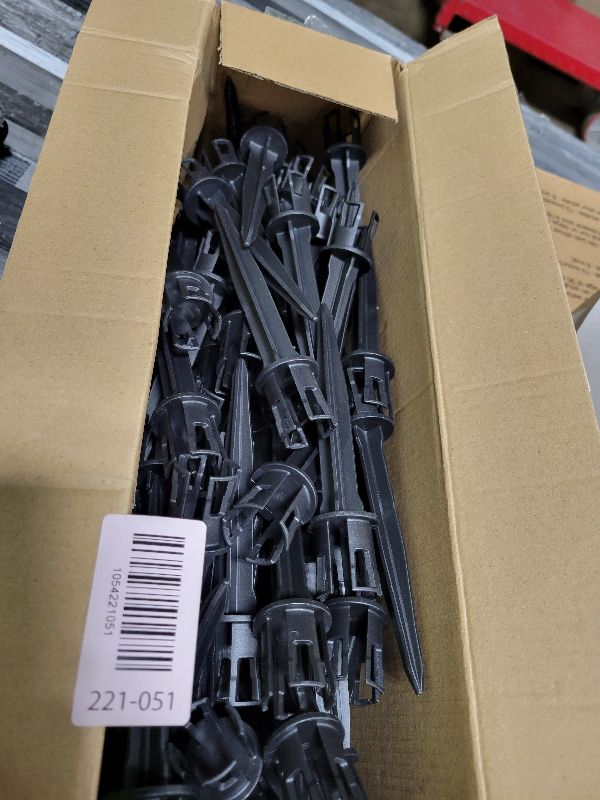 Photo 1 of 100-Pack Christmas Light Yard Stakes, 5.5 Inch Lighting Stakes for C7 C9 Christmas Lights Outdoor, Universal Yard Stakes for Outdoor Holiday Lights Use on Garden Lawn Patio Pathway Walkway – Black