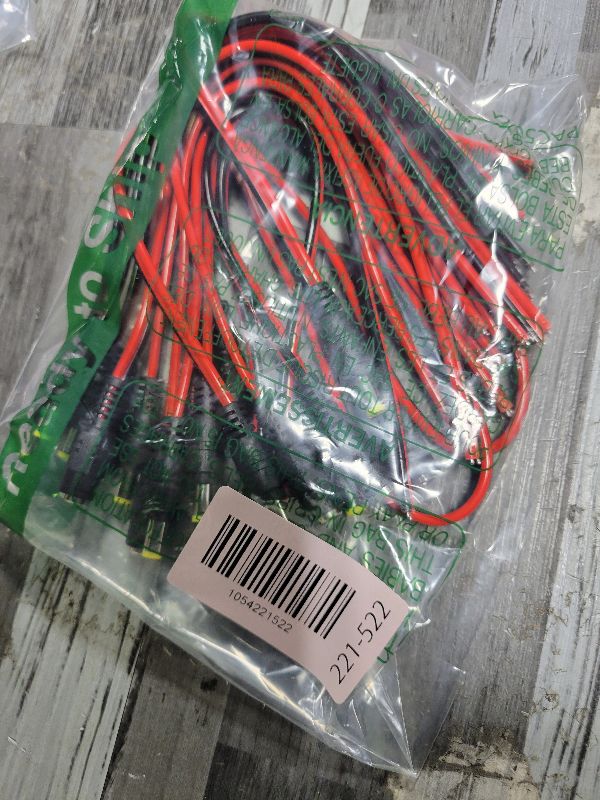 Photo 1 of (Real 18AWG) 10 Pairs 12V 5A DC Power Pigtail Barrel Plug Connector Cable, 2.1mm x 5.5mm Male Female DC Pigtail Connectors for CCTV Security Camera and 12V Power Supply Adapter by MILAPEAK
