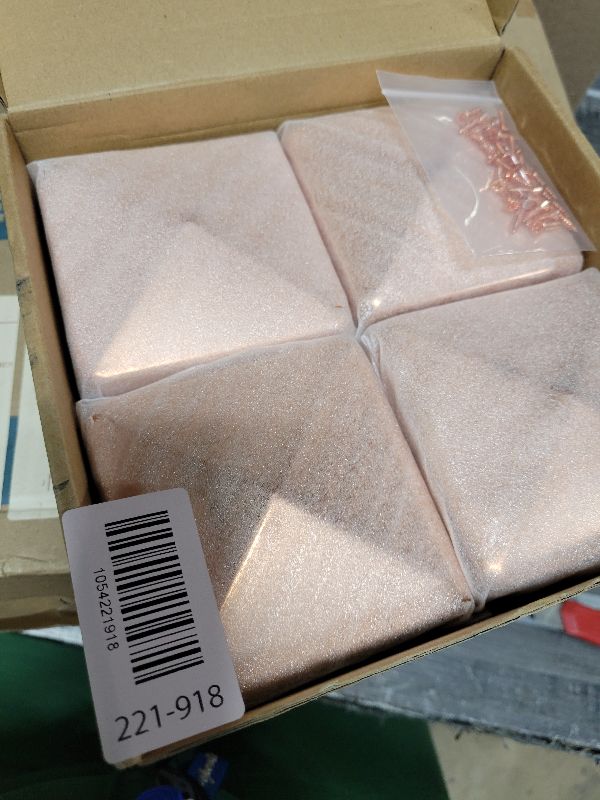 View 2 of 12 Pcs Solid Copper Post Caps 4 x4 (Actual 3.5''x3.5'') for Fence|99.99% Pure Copper Pyramid Decking Caps with 24 Screw for Metal Wood Cedar Fence Deck Corridors Mailbox Posts End Cover
