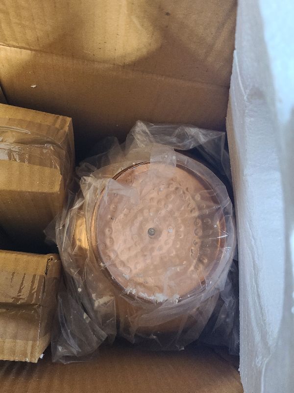 Photo 1 of 2.11 Gallon/ 8 Litre Water Dispenser, Drink Water Dispenser With 2 Pcs Copper Glass & Water Bottle Hand Hammered 100% Pure Copper, Lid and Stainless Steel Spigot Included - Water Jug Dispenser