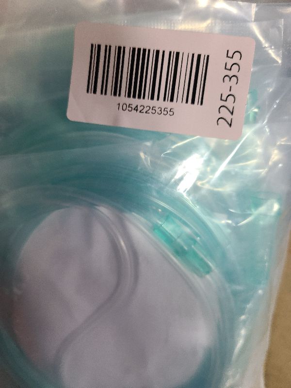 Photo 1 of 10 Pack High-Flow Ultra Soft Nasal Oxygen Cannula, Green Tubing and Each Individual Packing with Standard Connection 7 Ft
