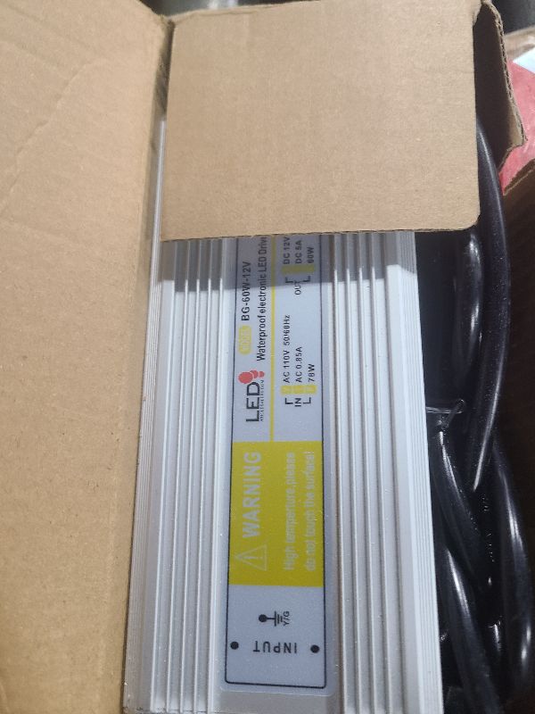 Photo 1 of 12V LED Power Supply Driver 60W 5A with US Standard 3-Prong Plug by BlueStars - AC 100-240V to 12V DC Constant Voltage Transformer IP67 Waterproof for LED Strip Lights Indoor & Outdoor