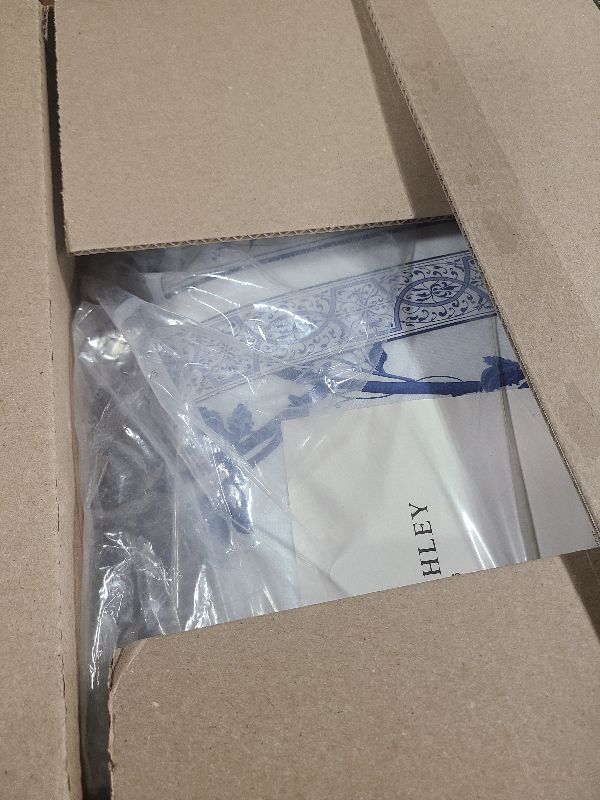 Photo 1 of **MSRP 99.99**Laura Ashley - Queen Comforter, Soft & Reversible Cotton Bed, Floral Bedding  (Charlotte Blue)