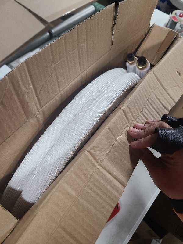 Photo 1 of 13 Ft Mini Split Line Set Air Conditioning Copper Tubing Pipe Extension 1/4" & 3/8" PE Thickened for AC and Heating 9000BTU
