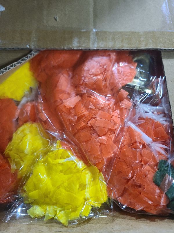 Photo 1 of 11 Pcs Marigold Garland for Decoration,5 Feet Flower String for Indian American Wedding Party Mantel Decoration,Diwali and Bush Floral Party