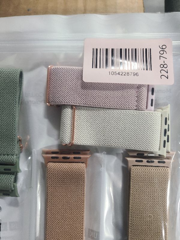 Photo 1 of 10 Pack Stretchy Bands Compatible with Apple Watch Band 40mm 38mm 41mm 42mm 44mm 45mm 46mm 49mm Women Men, Water-Resistant Solo Loop Elastic Sport Straps for iWatch Series 11 10 9 8 7 6 5 4 3 SE Ultra