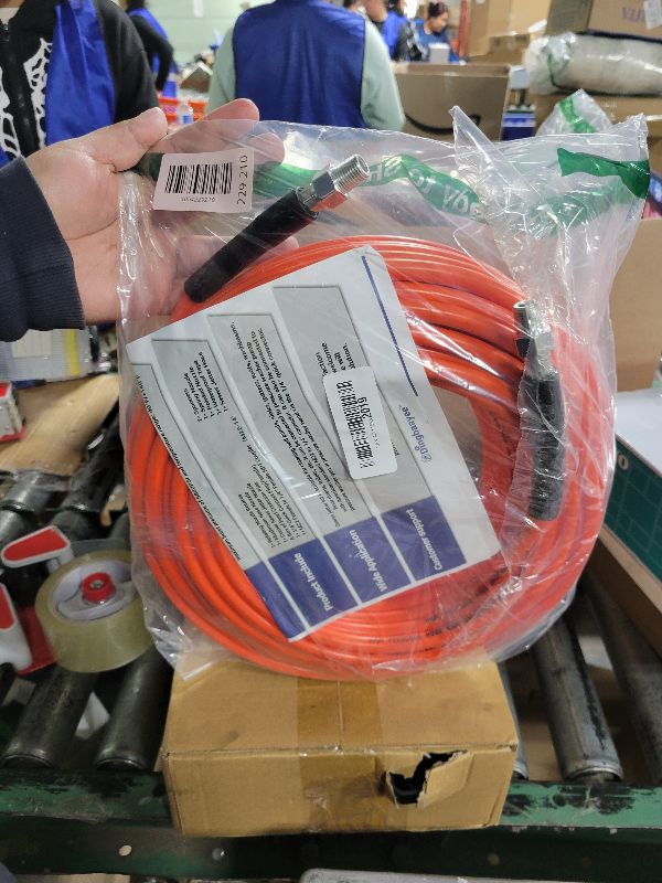 Photo 1 of 100FT Sewer Jetter Kit for Pressure Washer, 1/4''NPT Drain Cleaner Hose 5800PSI, Pressure Washer Cleaning Kit with Corner Rotating Button Sewer Jetting Nozzles, Quick Connect Set