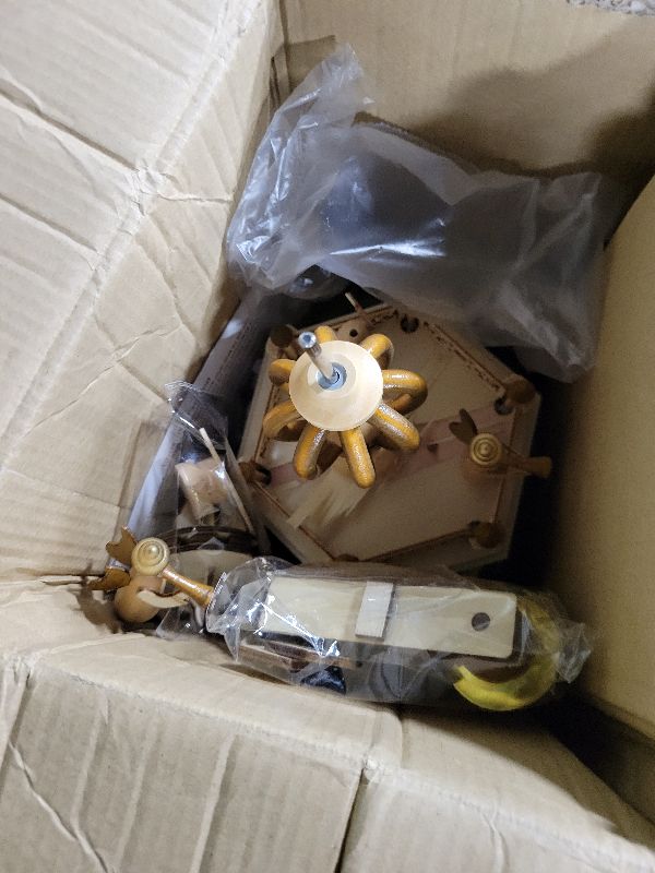 Photo 1 of 17 Inch Wooden Christmas Pyramid with 6 Candle Holders - Nativity Set for Christmas Tree - Holiday Decoration Carousel