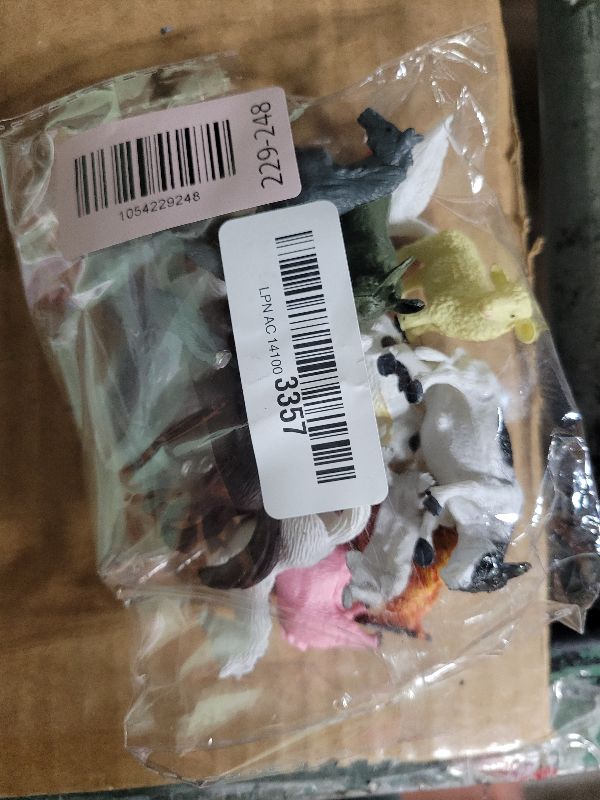 Photo 1 of 15 Pcs Mini Figures Toys Realistic Farm Animal Figurines, Plastic Learning Educational Playset Animal Themed Party Supplies Cake Topper Ornaments for Easter Egg Birthday Christmas