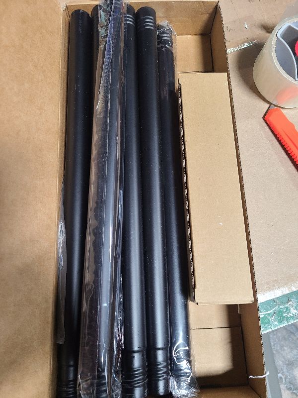 Photo 1 of 1” Diameter Curtain Rods Itself is 30 to144 inch 1 Pack Fit 30-142 inch, 66 to 120 inch Window with Heavy Duty Adjustable Rod Matte Black Splicing Metal Extra Long Curtain Rod for Windows