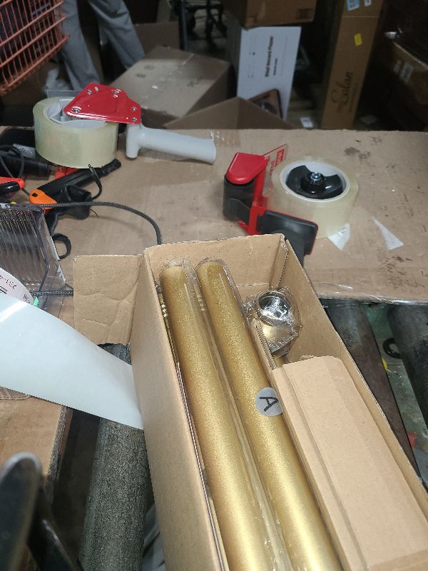 Photo 1 of 2 Pack Curtain Rods for Windows 48 to 84 Inch, Gold 1" Decorative Window Treatment Rods, Adjustable Heavy Duty Modern Drapery Rod, Spliced Metal Curtain Pole with Matte Gold Round Finials