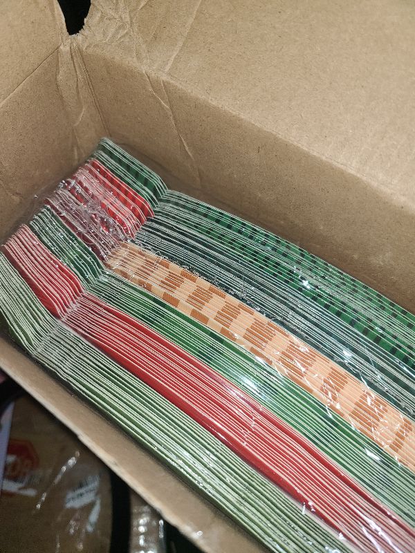 Photo 1 of 120 Pack Christmas Ugly Sweater Paper Plates Christmas Disposable Plates for Party Dessert 9'' with Gingerbread Snowman Santa Claus Candy Cane Xmas Tree Design for Christmas Party Holiday Decorations