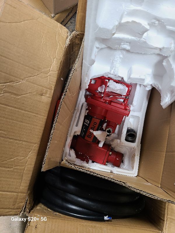 Photo 1 of 12V Fuel Transfer Pump 15 GPM with Automatic Nozzle, Heavy Duty Cast Iron Pump for Gasoline, Diesel, Kerosene, Biodiesel