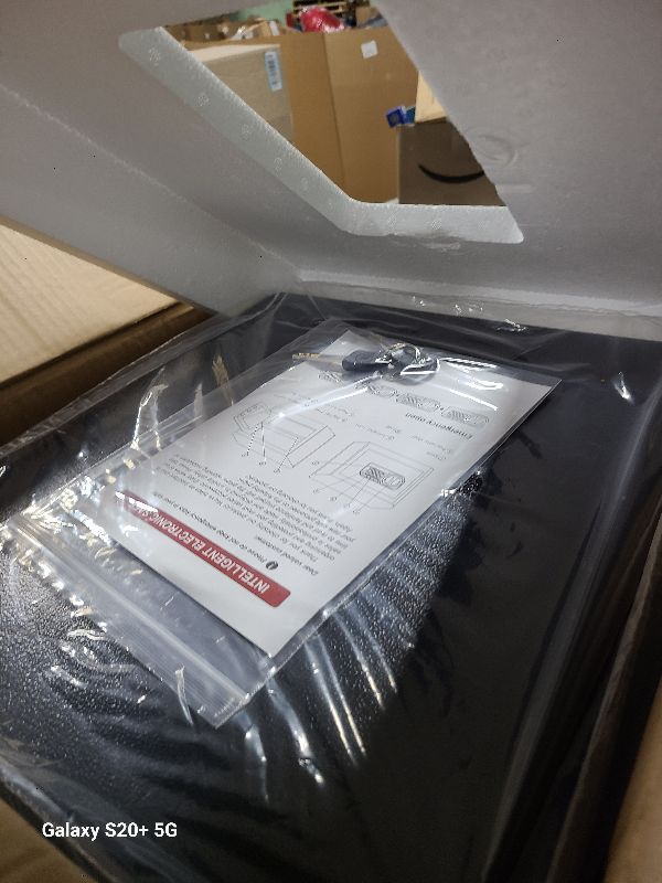 Photo 1 of 1.6 Cub Fire Proof Safe for Home Documents, Anti-Theft Digital Security Box with Electronic Keypad Lock and Spare Key, Small Safes for Home Use Fire and Water proof for Money Jewelry Valuables