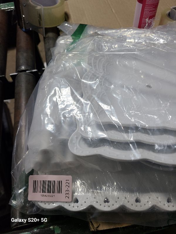 Photo 1 of 10 Pcs Cake Stand White Plastic Dessert Table Display Set 4 Pcs 3 Tired Cupcake Stand Cookie Tray Rack Serving Tray Cake Display Tower and 6 Pcs Dessert Trays for Wedding Baby Shower Tea Party (White)