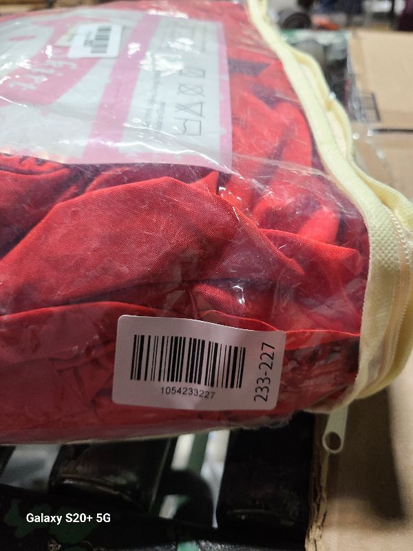 Photo 1 of 2 Pack Red Spandex Round Tablecloths for 72in Table, Stretchy Fitted 6FT Round Table Cloths, Wrinkle Free Table Cover with Skirt for Wedding Birthday Party Bridal Shower Banquet