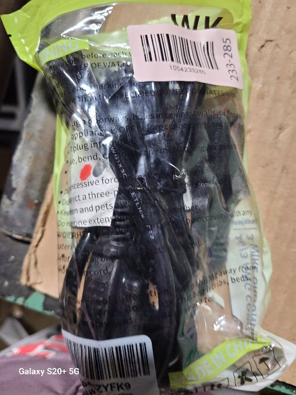 View 2 of 16/3 Black Indoor Outdoor Extension Cord 10 Ft Waterproof, Extension Cord with 3 Prong Grounded Plug,13A 1625W 16AWG SJTW, Flexible Weatherproof Power Cable for Offices, Gardens and Lawns