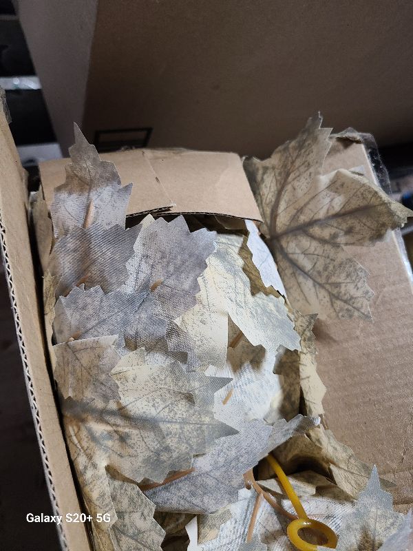 Photo 1 of 2 Pack 6 Ft Thanksgiving Decorations Fall Garland Maples Leaves Garlands Artificial Autumn Foliage Garlands Thanksgiving Garland for Home Farmhouse Porch Wedding Table Mantle Fireplace Party Christmas