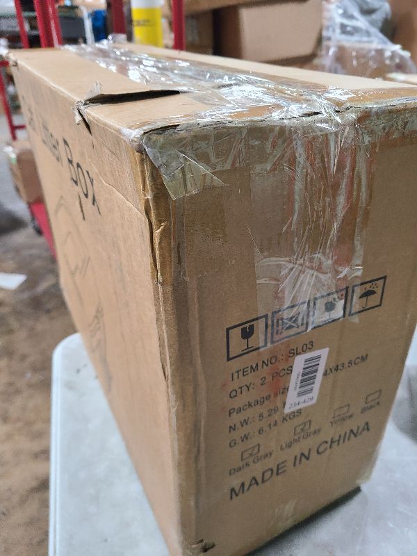 Photo 1 of 2 Pack Stainless Steel Cat Litter Box with Lid, XL Extra Large Metal Box for Big Cats, 24" L x 16" W x 12" H, Enclosed Litter Box High Sided, Non-Sticky, Include Litter Scoop