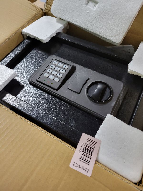 Photo 1 of 1.2 Cuft Small Home Safes Water and Fireproof, Fire proof Safes for Home Use, Anti-Theft Security Safe Box With Digital Keypad & Removable Shelf and Led Light, Money Safes for Documents Valuables