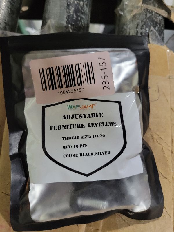 Photo 1 of 1/4-20‘‘UNC Thread Adjustable Furniture Levelers Table Feet Screw in Threaded, Screw on Chair Foot Glides Leveling for Tables, Chairs, Furniture Legs-16 Pcs (1/4-20UNC-16PCS)