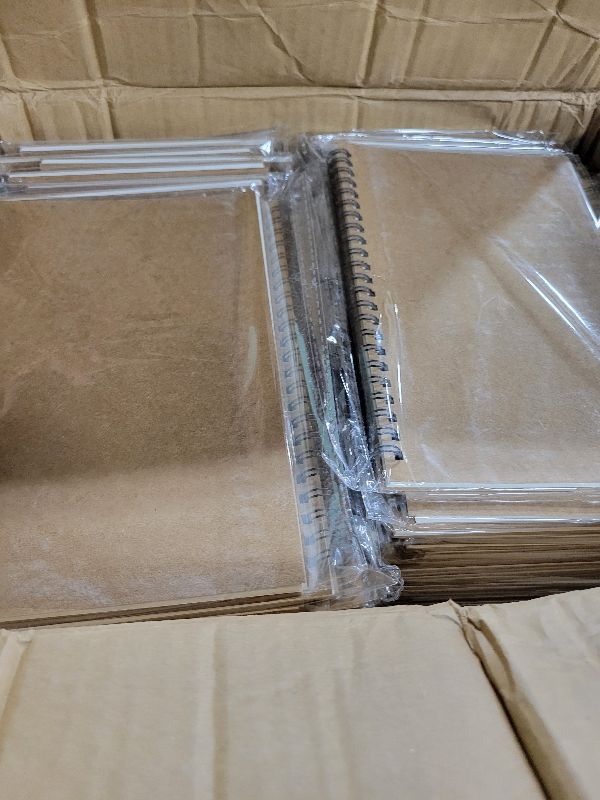 Photo 1 of 100 Pack A5 Spiral Notebooks Journal Bulk with Kraft Cover, 5x8 Inches, 100 Pages/ 50 Sheets?Ruled Lined Paper, for Work, Sketches, Study, Notes Taking, Gifts, Brown