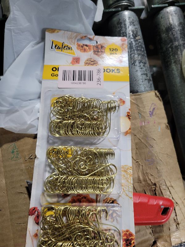 View 2 of 120 pcs Christmas S-Shaped Ornament Hooks - Perfect Ornament Hooks for Christmas Tree Decoration (Gold)