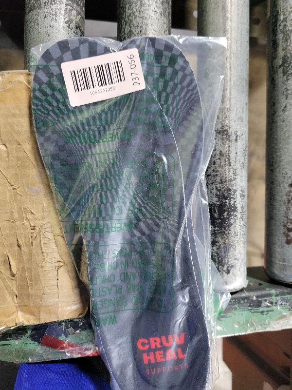 Photo 1 of (New) Work Orthotic Insoles - Anti Fatigue Medium Arch Support Shoe Insert Men Women - Plantar Fasciitis Flat Feet - Relieve Foot Pain - Work Boot Insoles Standing All Day (L, Gray)