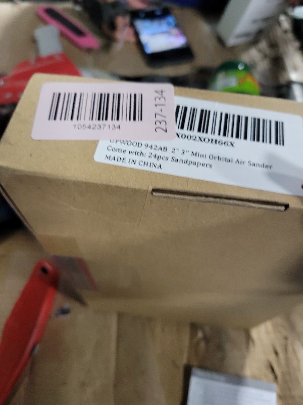 Photo 1 of 2'' 3'' Mini Orbital Air Sander by UPWOOD, Small Pneumatic Random Orbital Sander Kit with Hook And Loop Sanding Pads 24pcs Sandpapers