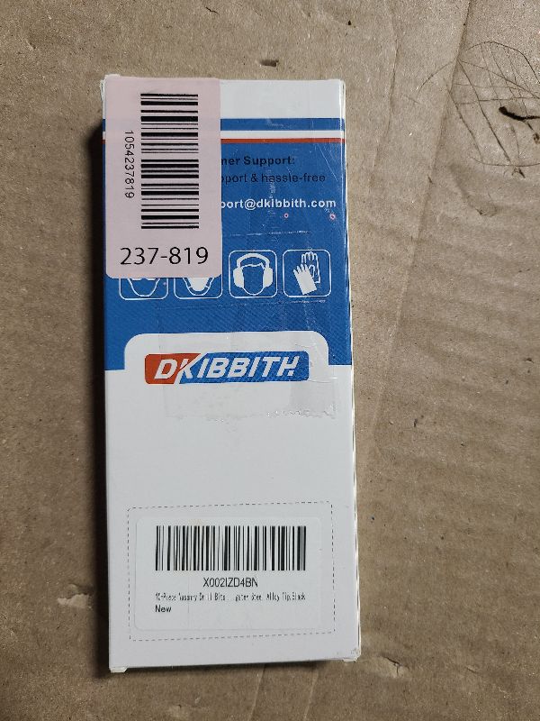 Photo 1 of 10-Piece Masonry Drill Bit Set for Concrete Tile Glass Ceramic Brick,1/8 to 1/2 Inch Drilling Bits with Triangle Handle,Tungsten Steel Alloy Tip.?Black?