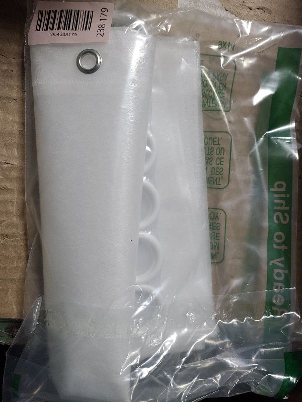 Photo 1 of ABSENK Waterproof Shower Curtain for Window Inside Shower, 30 x 36 Inches Short Plastic Bathroom Window Curtain Heavy Duty Vinyl with Hooks, Silky Frost, 30x36