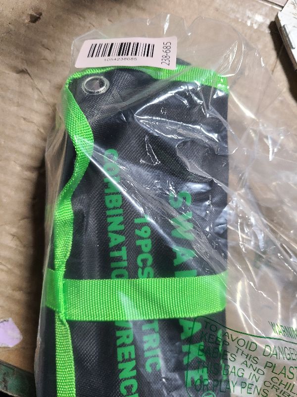 Photo 1 of 19-Piece Metric Combination Wrench Set, 6-24mm Standard Spanner Wrench Set, Mechanic Tool Sets with Rolling Pouch, Open End Wrenches for Household, Garage, Workshop, Auto Repairs