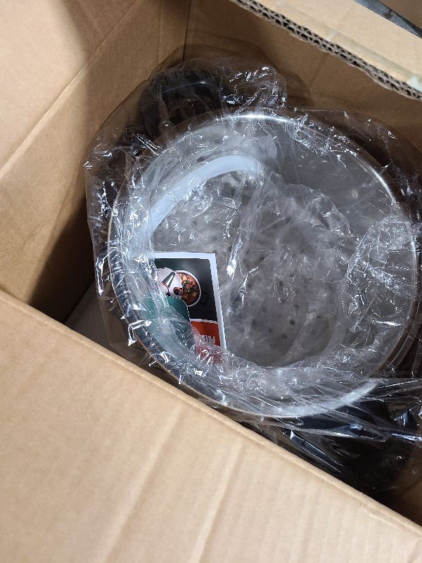 Photo 1 of 18/8 Stainless Steel Pressure Cooker 7 QT, [Save 70% Cooking Time] Olla De Presion with Food-Grade Body [One Hand Operation] Rotating Lock/Unlocking Lid System, Steam Rack Included