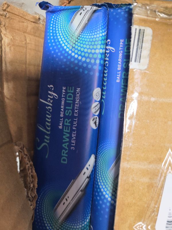 Photo 1 of 22 Inch Soft Close Drawer Slides for Kitchen Cabinets,Wardrobe Glides, Heavy Duty Side Mount Full Extension, 100 LB Ball Bearing Drawer Slides (6 Pairs) Silver