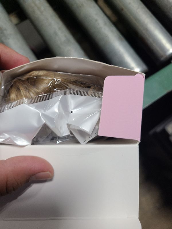 Photo 1 of 12 Inch Blonde Ponytail Extension - Curly Pony Tails Hair Extensions, Claw Clip Ponytail Extension, Synthetic Clip in Ponytail Hair Extensions (Color: Blonde with Beige Blonde Highlights)