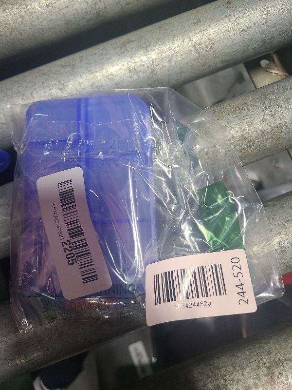 Photo 1 of 14 GRIDS Travel Pill Organizer Box with Labels - Travel Medicine Case Kit - Pocket Daily Pharmacy Container - Travel Medication Holder Dispenser for Fish Oil Vitamin Supplement Storage - Clear Blue